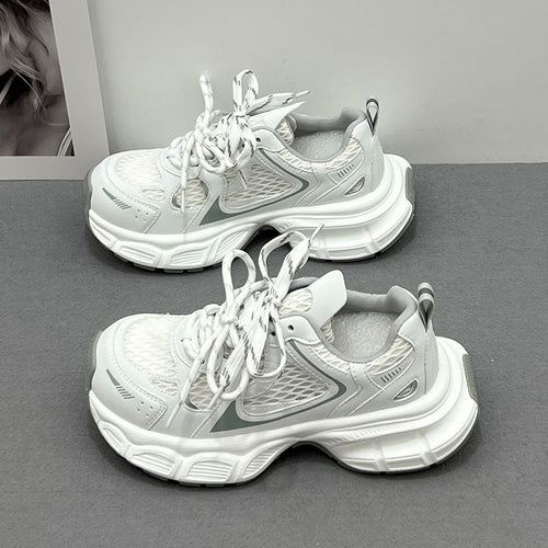 Damen Sportliche Lauf-Sneaker mit atmungsaktiver Netzstruktur und trendigem Design EB
