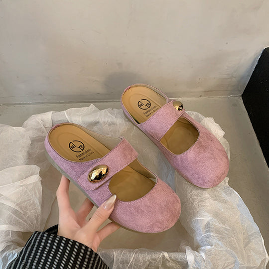 Damen Bequeme Clogs mit elegantem Riemen und modischer Verzierung EB