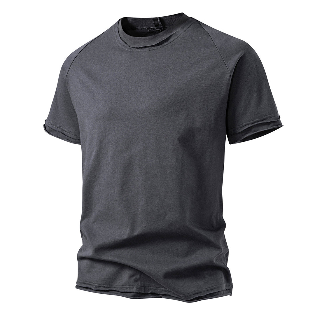 Herren lässiges Kurzarmshirt mit modischem Schnitt und atmungsaktiver Baumwolle EB