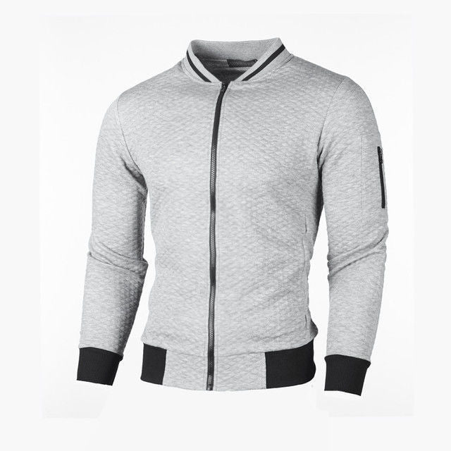 Herren Sweatjacke mit hochwertiger Struktur und sicherer Reißverschlusstasche EB