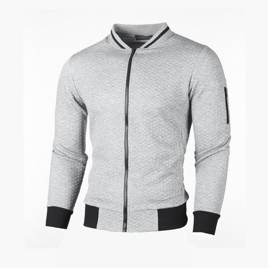 Herren Sweatjacke mit hochwertiger Struktur und sicherer Reißverschlusstasche EB