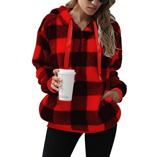 Damen kuschelige Fleece-Hoodie EB