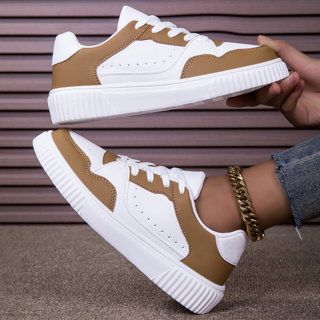Damen Komfortable Sneakers in modernem Design mit gepolsterter Sohle EB
