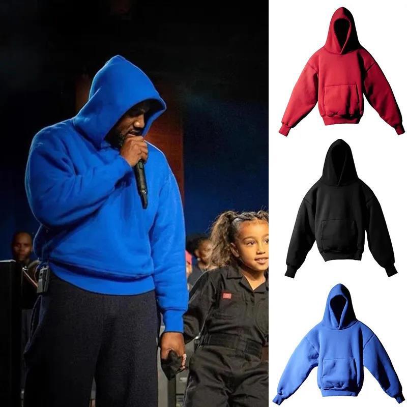 Unisex nan Boxy-Kapuzenpullover mit überlappender Kapuze, verdeckter Kängurutasche und gerippten Bündchen EB