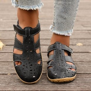 Damen Atmungsaktive Riemensandalen mit verstellbarem Klettverschluss EB