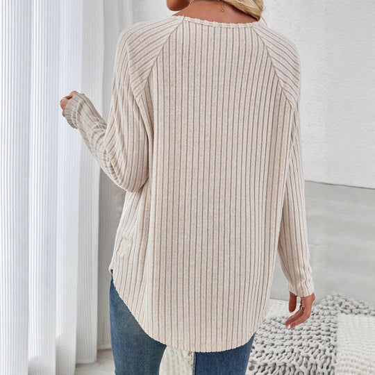 Damen Feinstrickpullover mit elegantem Rippdesign und lässigem Schnitt EB