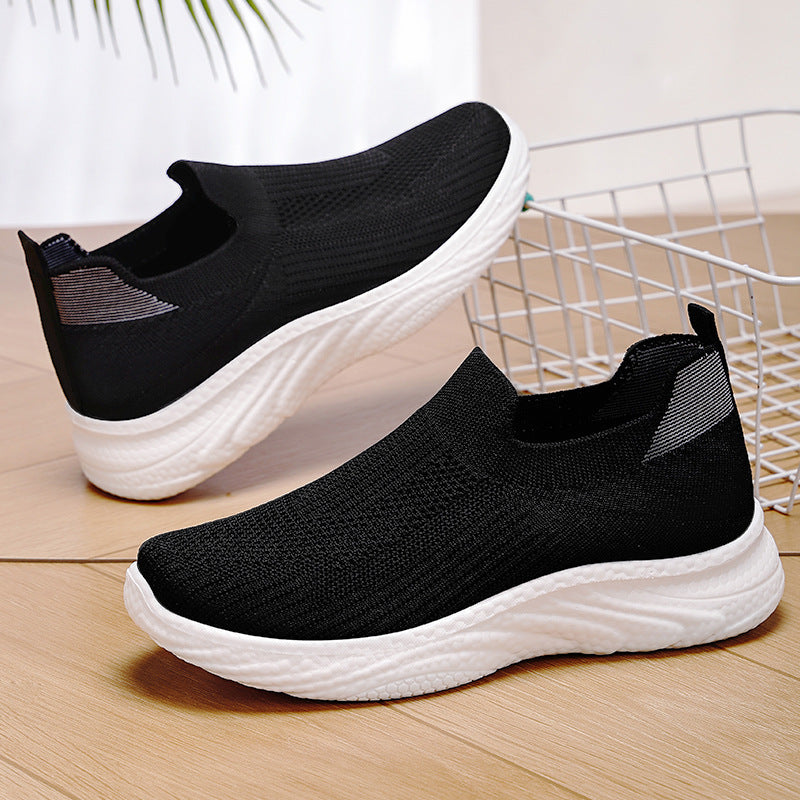 Damen Leichte und atmungsaktive Slip-On Sneakers mit flexibler Sohle EB