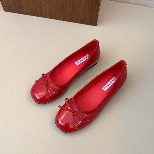 Damen Ballerinas mit dekorativer Schleifenapplikation und komfortablem Fußbett EB