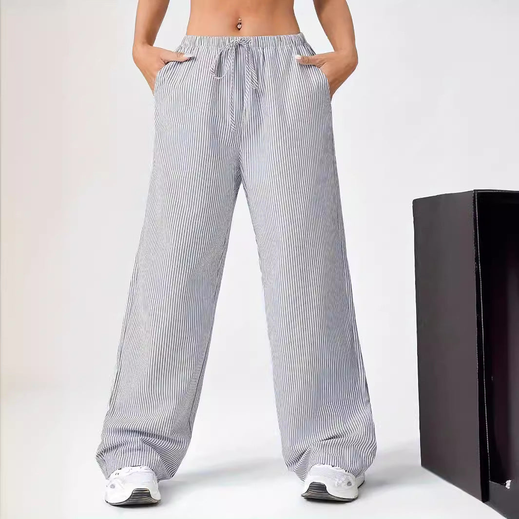 Damen weite Sommerhose mit seitlichen Taschen EB