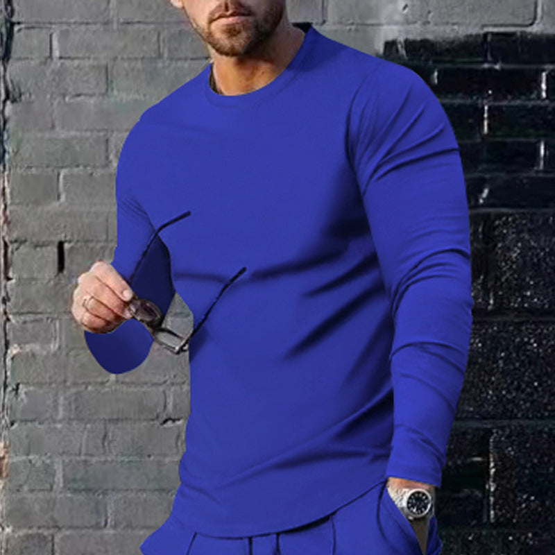 Herren langärmliges T-Shirt mit modischem Schnitt und hochwertigem Baumwollmix EB
