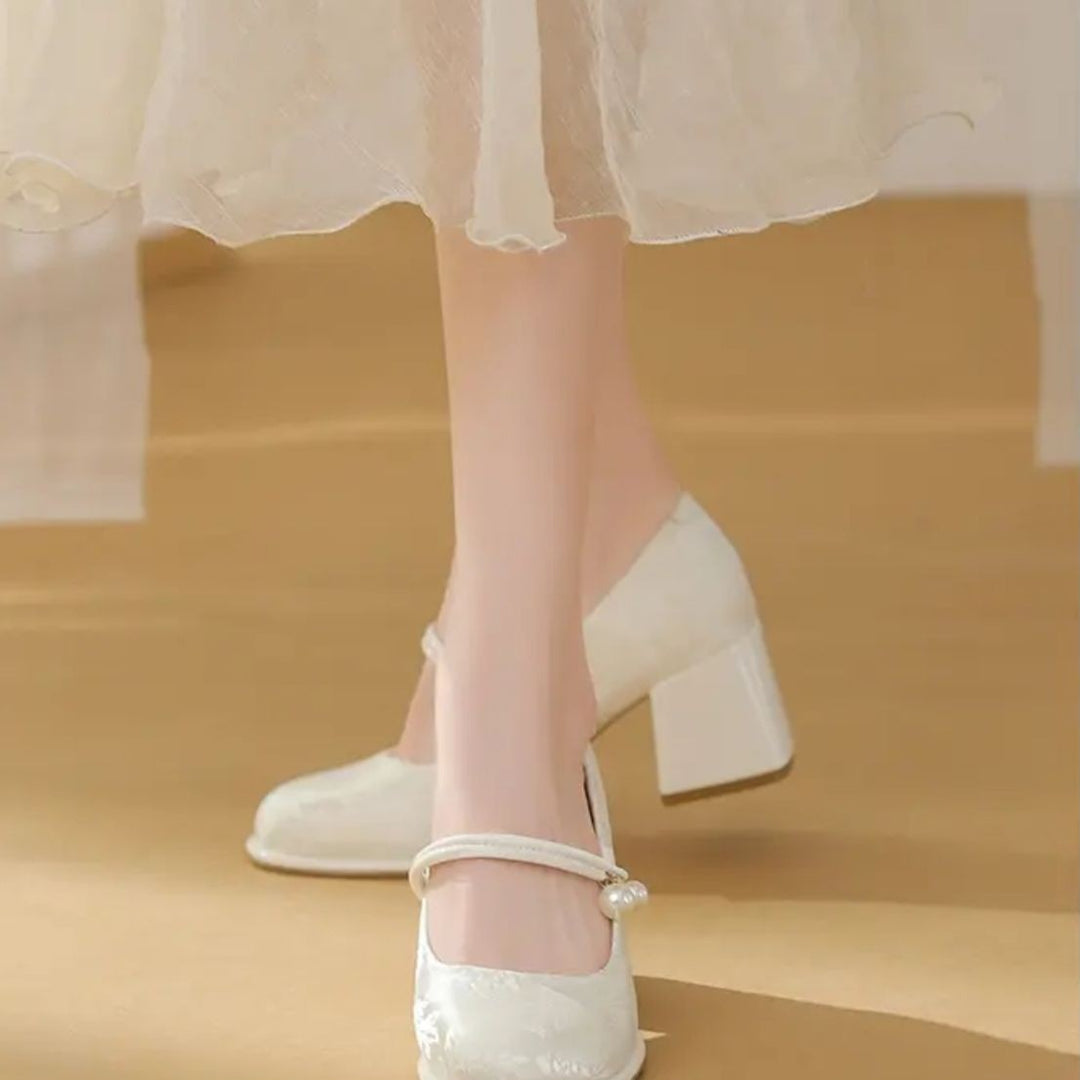 Damen Elegante Ballerinas mit verstellbarem Riemen EB