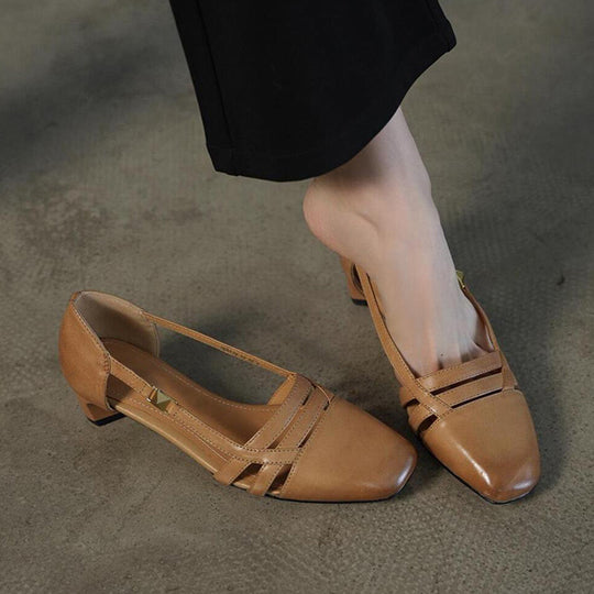 Damen Slingback-Pumps mit modischem Riemendesign und komfortablem Absatz EB