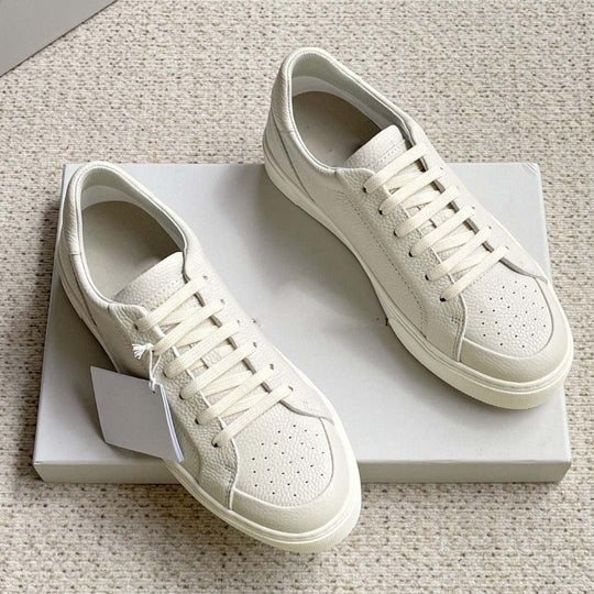 Damen Leder Sneakers mit strukturiertem Obermaterial und rutschfester Sohle EB