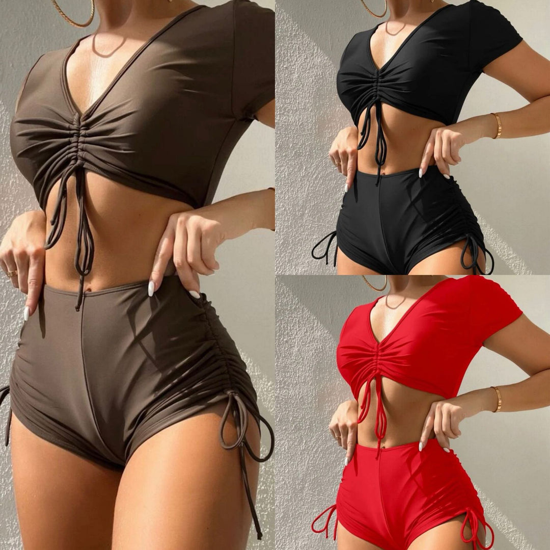 Damen Bikiniset mit raffiniertem Cut-Out und verstellbaren Bändern EB