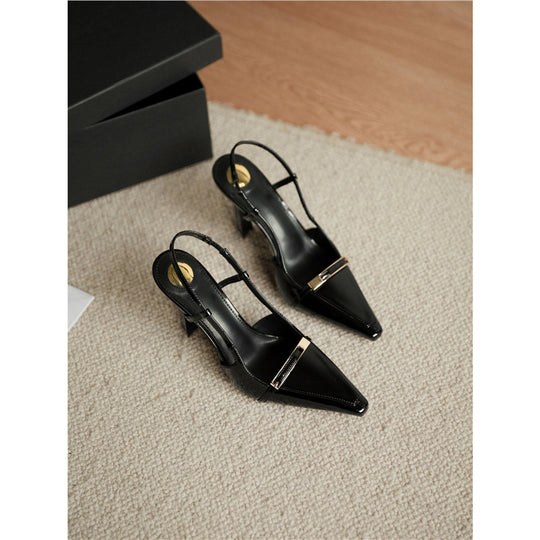 Damen Slingback High Heel Pumps mit eleganten Verzierungen EB