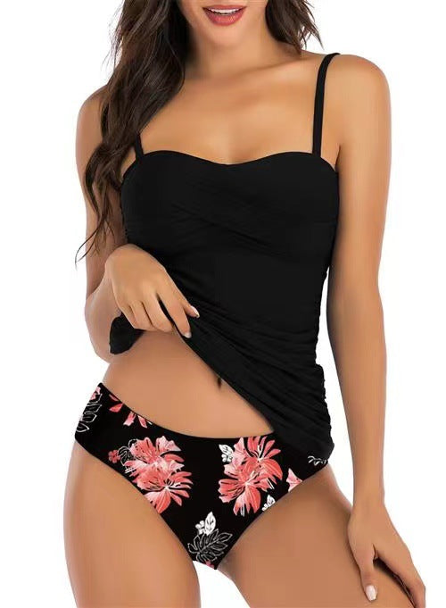 Damen Tankini mit raffiniertem Raffung-Design EB