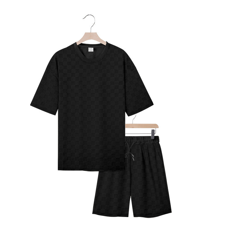 Damen Freizeit-Set mit strukturiertem T-Shirt und Shorts EB