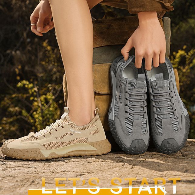 Damen Sportliche Outdoor-Sneaker mit rutschfester Sohle und atmungsaktiver Oberflächenstruktur EB