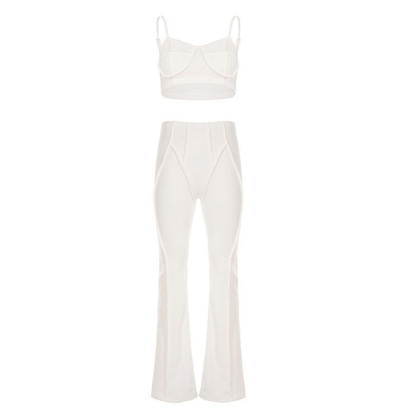 Damen Modische Flared Pants aus innovativem Stretch-Material EB