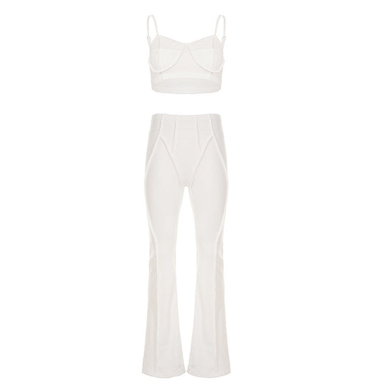 Damen Modische Flared Pants aus innovativem Stretch-Material EB