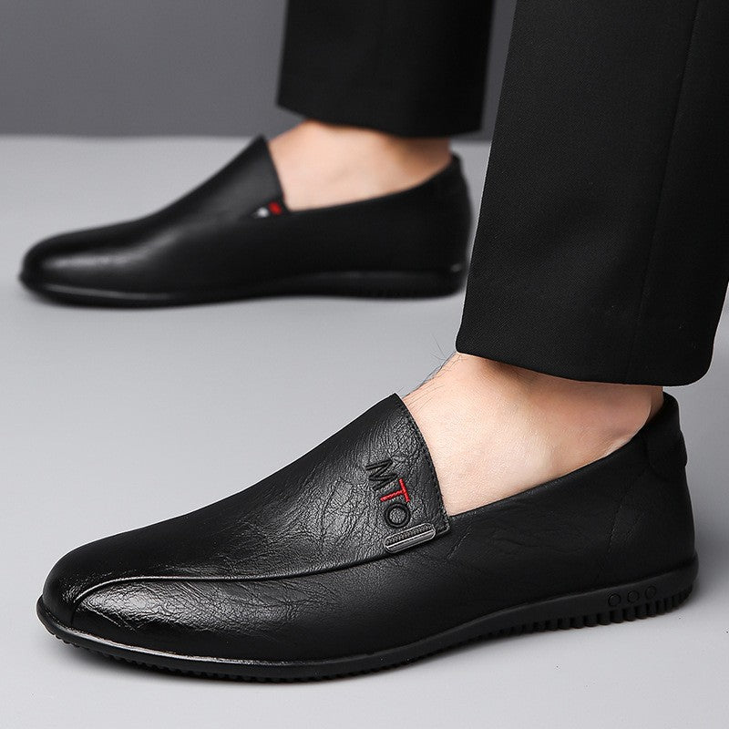 Herren Elegante Slip-On Lederschuhe mit rutschfester Sohle und komfortablem Fußbett EB
