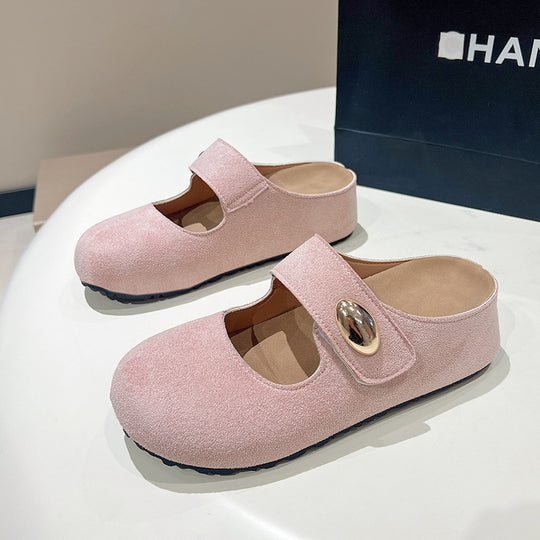Damen Bequeme Hausschuhe mit schickem Riemen und leichtem Innenfutter EB