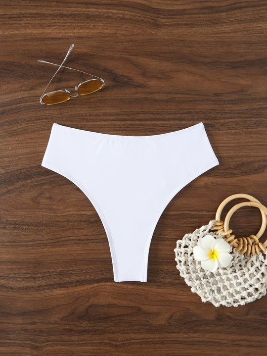 Damen Hochtaillierte Badeshorts mit Raffung EB