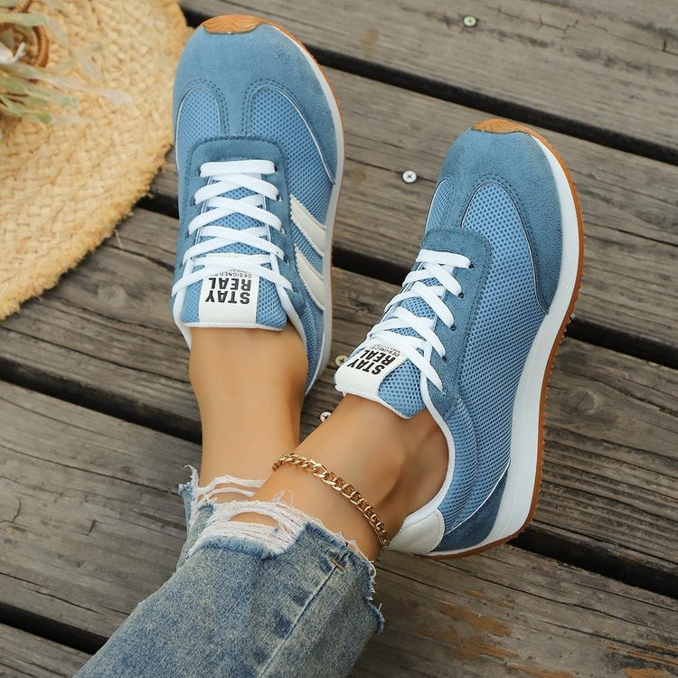 Damen Sportliche Sneakers mit atmungsaktiver Mesh-Oberfläche EB