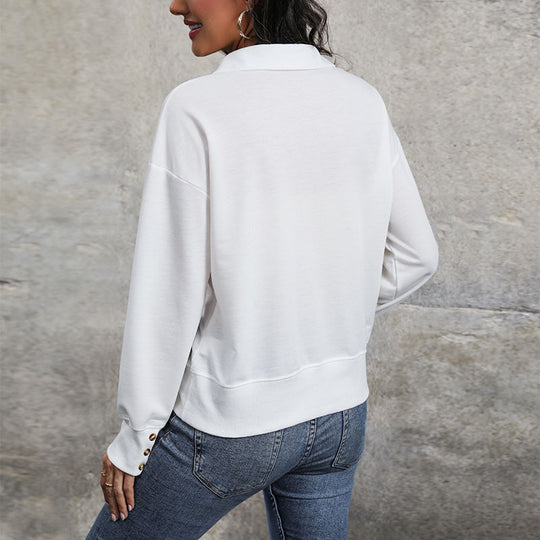 Damen Elegantes Longsleeve Oberteil mit modischem Pfiff EB