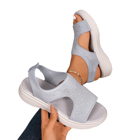 Damen Komfortable Sandalen mit Strass R&B