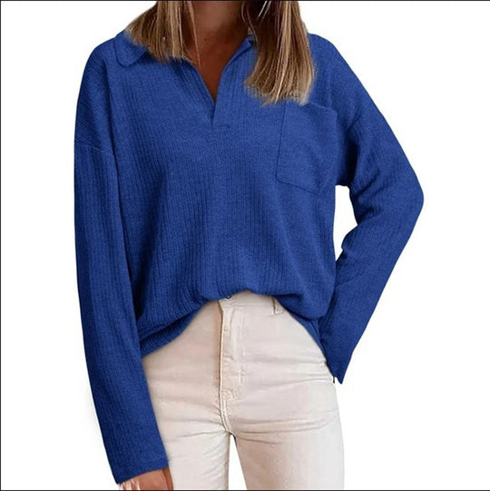 Damen Pullover mit strukturierter Oberfläche und lässigem Schnitt EB