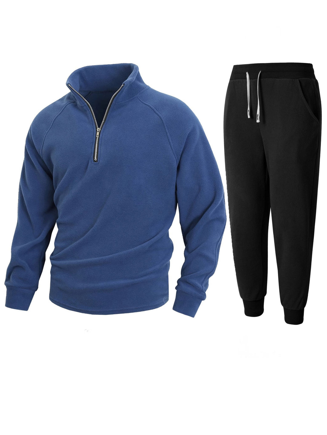 Herren Fleece-Relaxanzug mit halblangem Reißverschluss EB