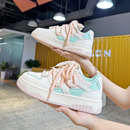 Damen modische Sneakers mit sportlicher rutschfester Sohle und atmungsaktiver Struktur EB