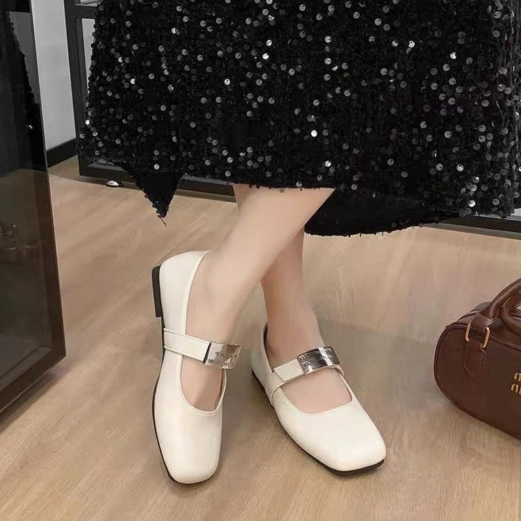 Damen Ballerinas mit modischer Riemchenverzierung EB