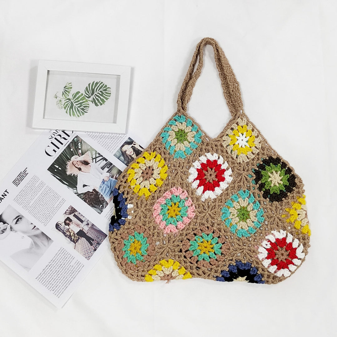 Damen Handgefertigte Häkel-Shopper-Tasche EB