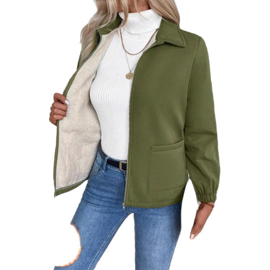 Damen Freizeitjacke mit Frontreißverschluss und praktischen Taschen EB