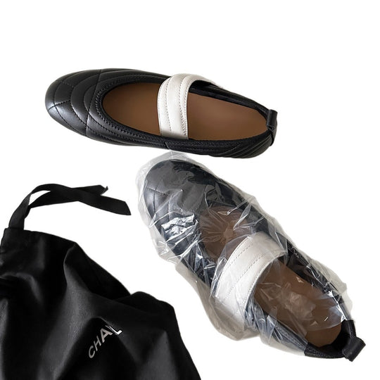 Damen Ballerina mit innovative Riemenverzierung und komfortablem Fußbett EB