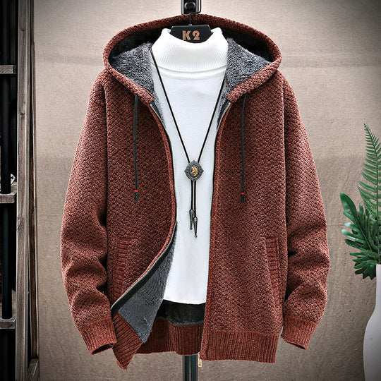 Damen gemütliche Kapuzenjacke mit weichem Innenfutter und innovativem Schnitt EB