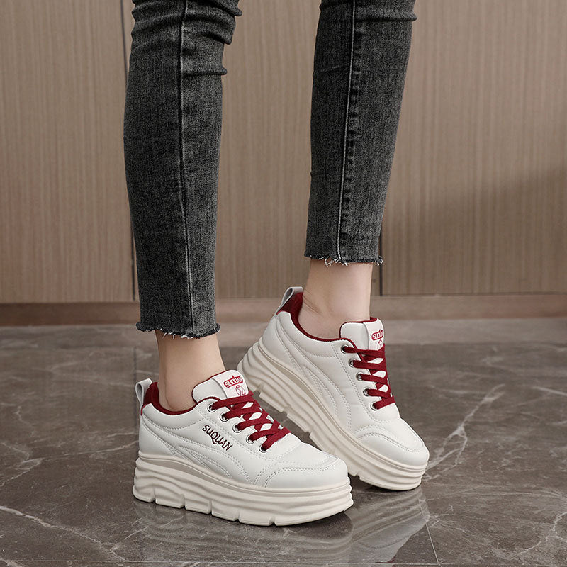 Damen Plattform Sneakers mit schockabsorbierender Sohle und atmungsaktiver Innenausstattung EB