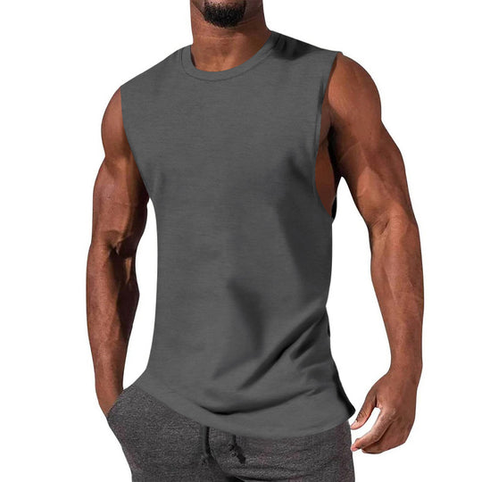 Herren nan athletisches Tanktop mit extra tiefem Armanschnitt und elastischem Baumwollmix EB