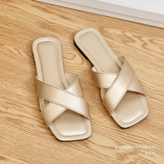 Damen Bequeme Kreuzriemen-Sandalen EB