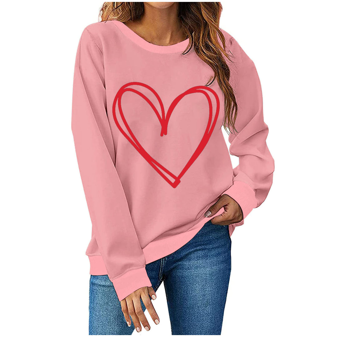 Damen Sweatshirt mit Herzmotiv EB