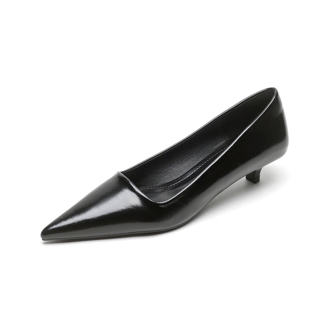 Damen elegante spitze Pumps mit komfortablem Blockabsatz EB