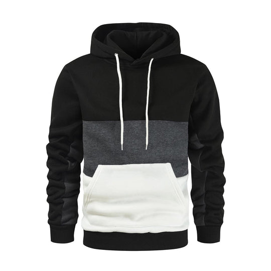 Unisex nan Kapuzenpullover mit Kordelzug, Kängurutasche und Farbblockdesign aus weichem Fleece EB