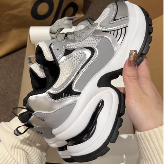 Damen Sportliche Sneakers mit atmungsaktiver Mesh-Oberfläche und dynamischer Dämpfung EB