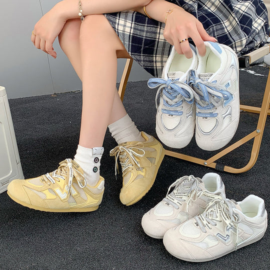 Damen Sportliche Sneakers mit atmungsaktivem Mesh-Obermaterial und rutschfester Sohle EB