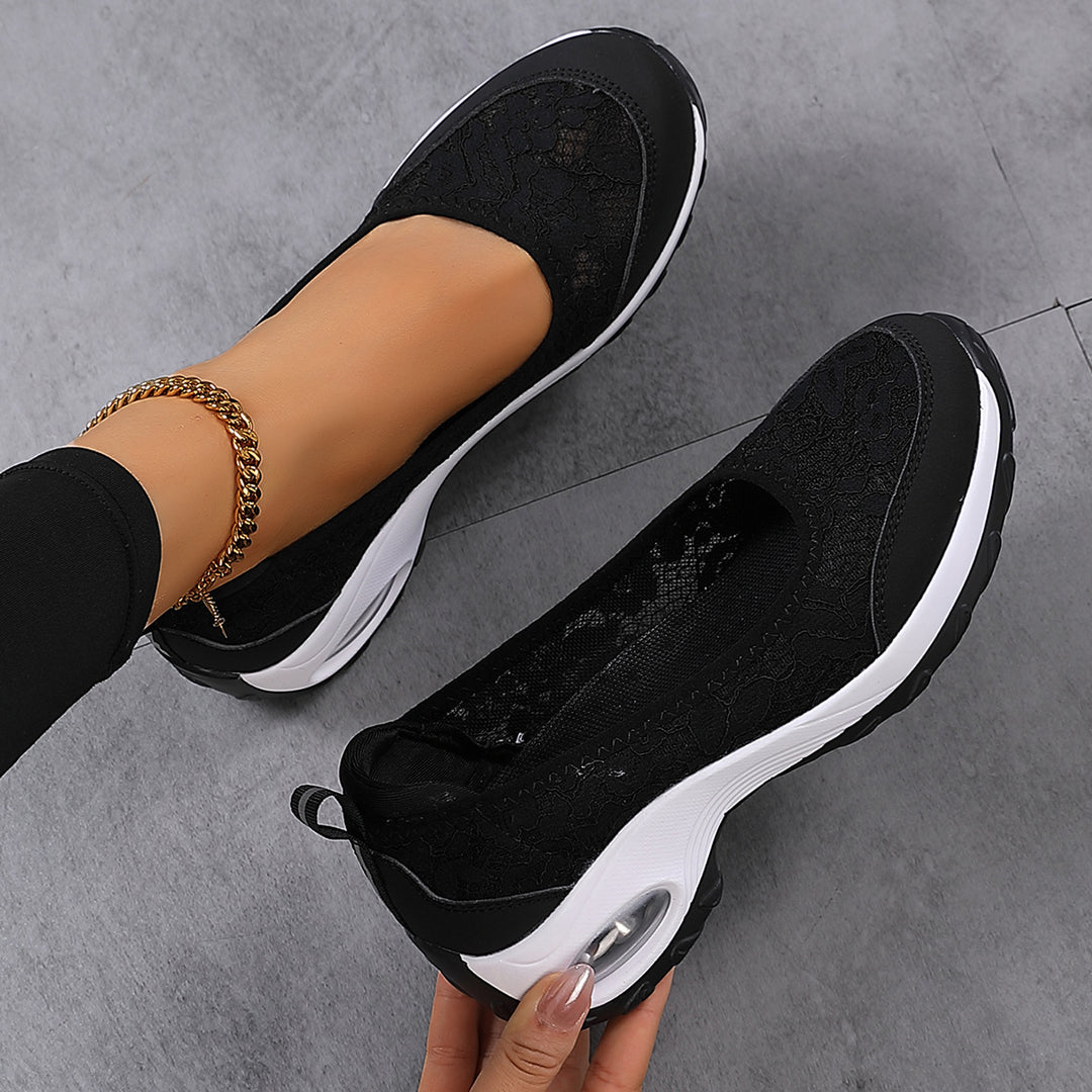 Damen Bunte Sneaker mit luftdurchlässiger Spitze EB