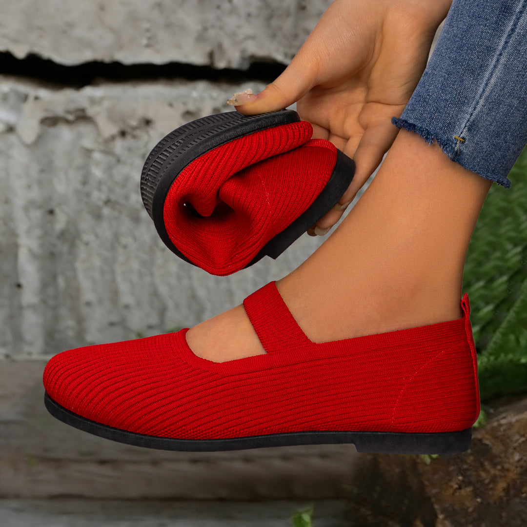 Damen Bequeme und flexible Slip-On Ballerinas EB