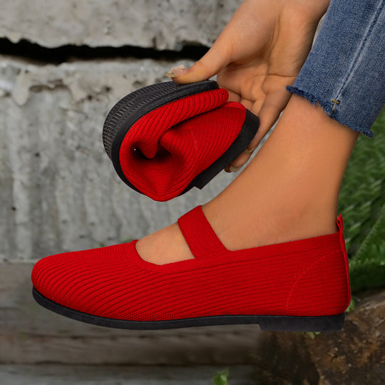 Damen Bequeme und flexible Slip-On Ballerinas EB