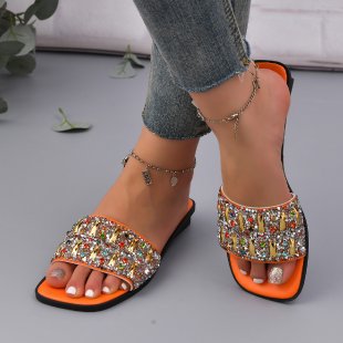 Damen Glamouröse Slides mit funkelnden Akzenten EB